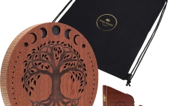 Rain Disk  Meinl Sonic Energy 12'' Rain Disk, Stream Sound, Moon Phases & Tree of Life Carving