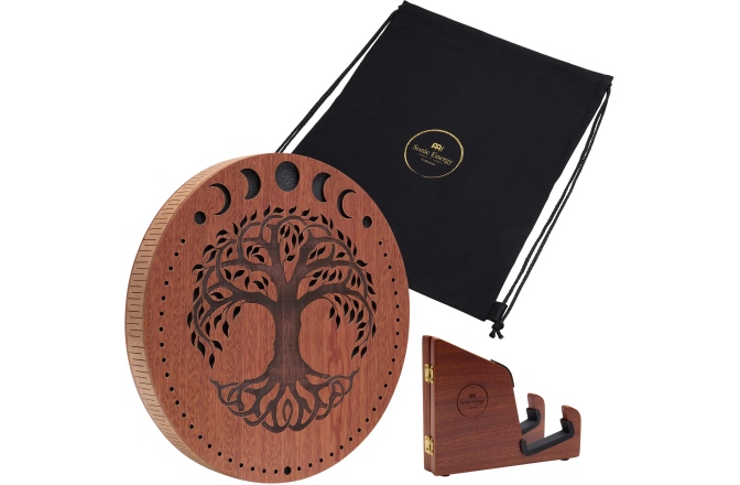 Rain Disk  Meinl Sonic Energy 12'' Rain Disk, Stream Sound, Moon Phases & Tree of Life Carving
