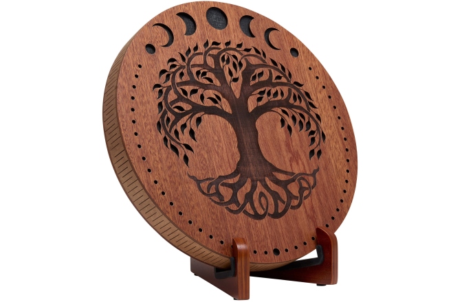 Rain Disk  Meinl Sonic Energy 12'' Rain Disk, Stream Sound, Moon Phases & Tree of Life Carving