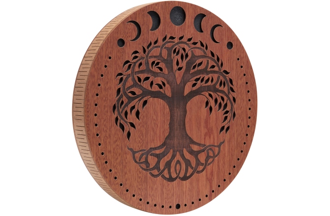 Rain Disk  Meinl Sonic Energy 12'' Rain Disk, Stream Sound, Moon Phases & Tree of Life Carving