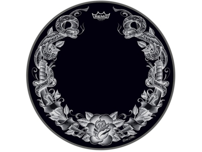 Faţă tobă Tattoo Skyn Powerstroke 3 Bass Drum 22