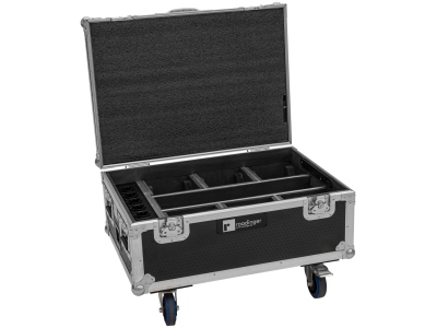 Flightcase 6x AKKU IP TL-3 QCL Trusslight CRMX with charging function and wheels