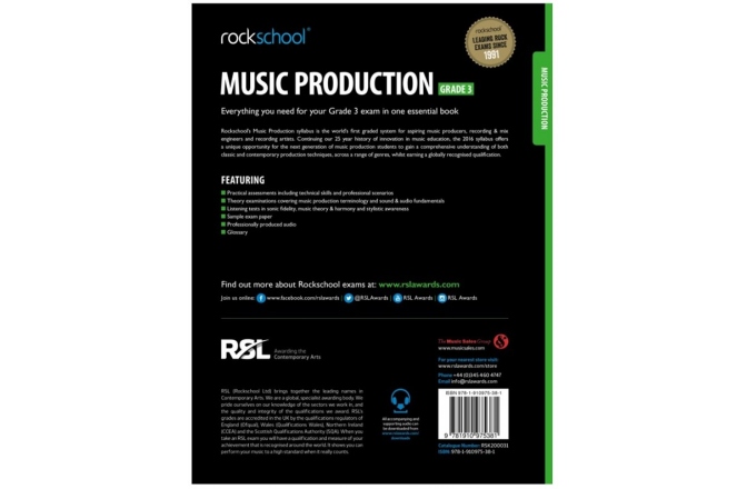 No brand Rockschool Music Production - Grade 3 (2016)