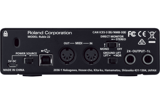 Interfata audio USB cu 2 canale Roland Rubix22