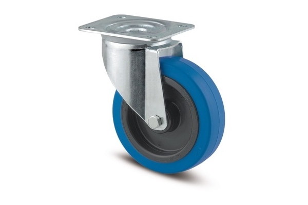 Swivel Castor Wheel Blue 80mm