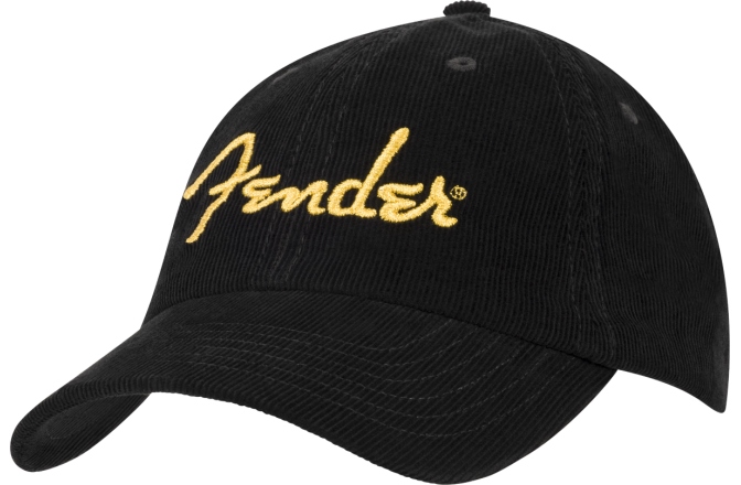 Șapcă Fender Gold Spaghetti Logo Corduroy Baseball Hat Black One Size