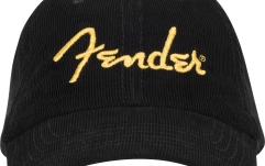 Șapcă Fender Gold Spaghetti Logo Corduroy Baseball Hat Black One Size