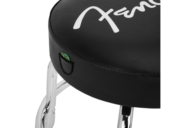 Scaun de Bar Fender Spaghetti Logo Pick Pouch Barstool Black/Chrome 24"