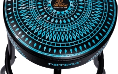 Scaun de bar Ortega Bar Stool - 30" Blue Kaleidoscope / Black Hardware