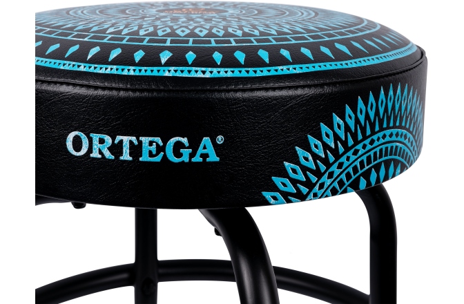 Scaun de bar Ortega Bar Stool - 30" Blue Kaleidoscope / Black Hardware