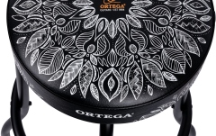 Scaun de bar Ortega Bar Stool - 30" White Kaleidoscope / Black Hardware