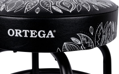 Scaun de bar Ortega Bar Stool - 30" White Kaleidoscope / Black Hardware