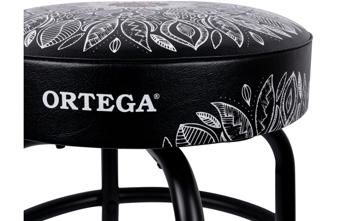 Scaun de bar Ortega Bar Stool - 30" White Kaleidoscope / Black Hardware