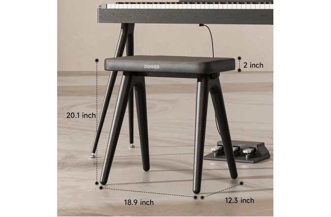 Scaun de pian Donner DKB-100 BK Scandinavian Style