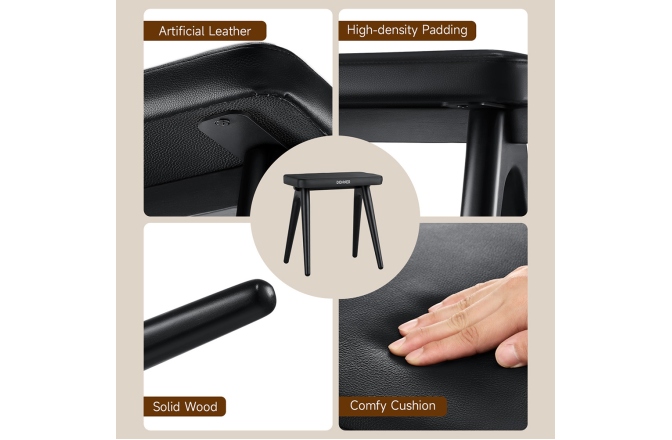 Scaun de pian Donner DKB-100 BK Scandinavian Style