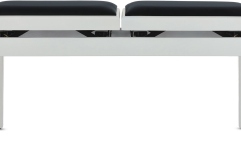 Scaun dublu pentru pian, alb mat Gewa Deluxe Double White Matt