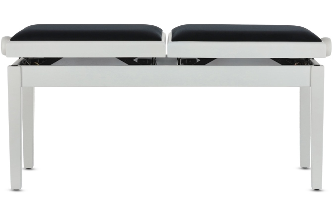 Scaun dublu pentru pian, alb mat Gewa Deluxe Double White Matt
