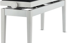Scaun dublu pentru pian, alb mat Gewa Deluxe Double White Matt