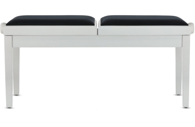 Scaun dublu pentru pian, alb mat Gewa Deluxe Double White Matt