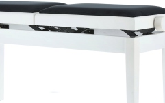 Scaun dublu pentru pian, alb mat Gewa Deluxe Double White Matt