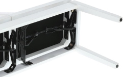 Scaun dublu pentru pian, alb mat Gewa Deluxe Double White Matt