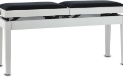 Scaun dublu pentru pian, alb mat Gewa Deluxe Double White Matt