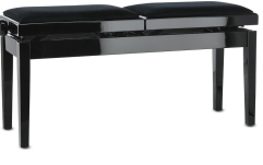 Scaun dublu pentru pian, negru lucios Gewa Deluxe Double Black High Gloss