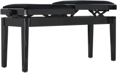 Scaun dublu pentru pian, negru lucios Gewa Deluxe Double Black High Gloss