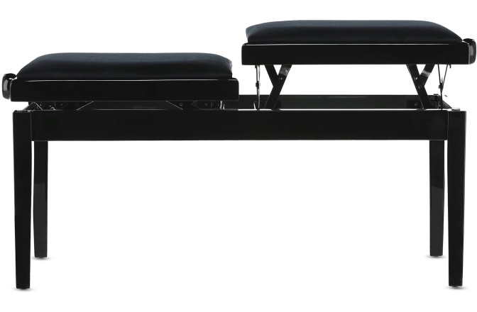 Scaun dublu pentru pian, negru lucios Gewa Deluxe Double Black High Gloss