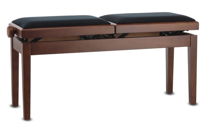 Scaun dublu pentru pian, Nuc mat Gewa Deluxe Double Walnut Matt