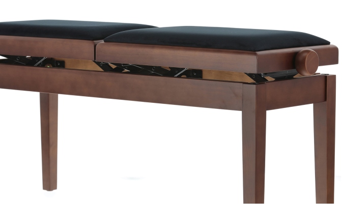 Scaun dublu pentru pian, Nuc mat Gewa Deluxe Double Walnut Matt