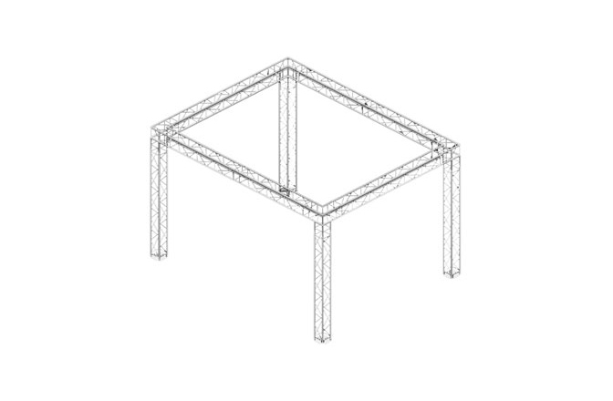 Schela de lumini Global Truss Stage Booth 5x4x3