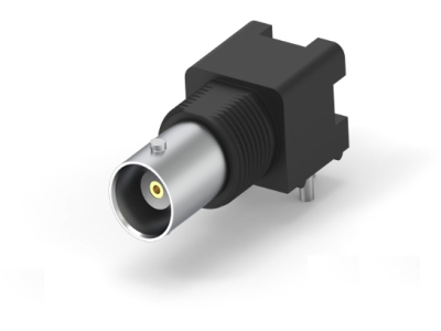  BNC connector with angled PCB connection