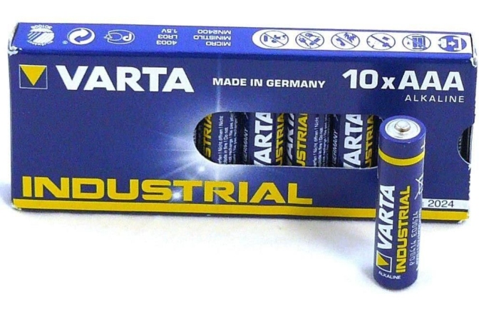 Set 10 baterii alcaline Varta Baterie alcalina industriala R3 (AAA) Varta 10 buc