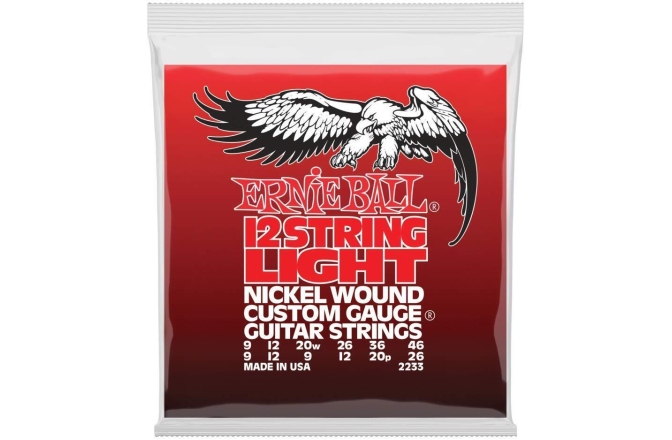 Set 12 corzi Ernie Ball Nickel Wound 12 Light 9-46