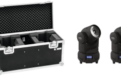 set 2x Moving-Head 60 W beam compact, unghi îngust, culori RGBW, inclusiv PRO flightcase Eurolite Set 2x LED TMH-X1 Moving-Head Beam + Case