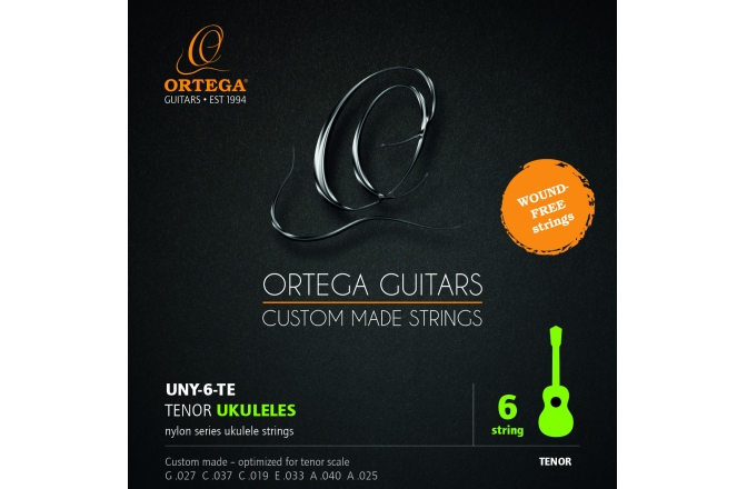 Set 6 corzi ukulele tenor  Ortega Nylon Ukulele Strings - 6 pcs. for Tenor Skale Ukuleles