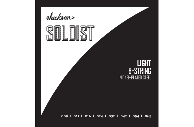 Set 8 Corzi de Chitară Jackson Soloist™ Strings 8 String Light .009-.065