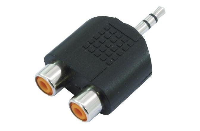 Set adaptoare mini trs - 2xRCA Omnitronic Adapter 2xRCA(F)/3.5 Jack stereo