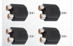 Set adaptoare mini trs - 2xRCA Omnitronic Adapter 2xRCA(F)/3.5 Jack stereo