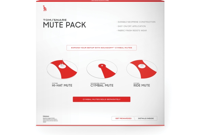 Set amortizoare tobe Evans SoundOff by EVANS Drum Mute Pack Fusion (10121414)