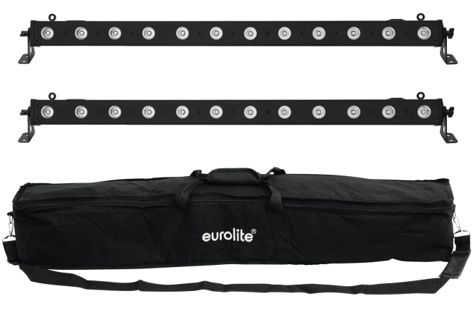 Set Bara Led Eurolite Set 2x LED BAR-12 QCL RGBW + Soft Bag