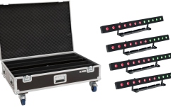 Set bară LED Eurolite Set 4x LED PIX-12 HCL Bar + Case with wheels