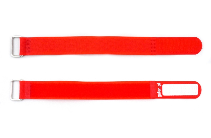 Set benzi velcro GAFER.PL Tie Straps 25x550mm 5 pieces red