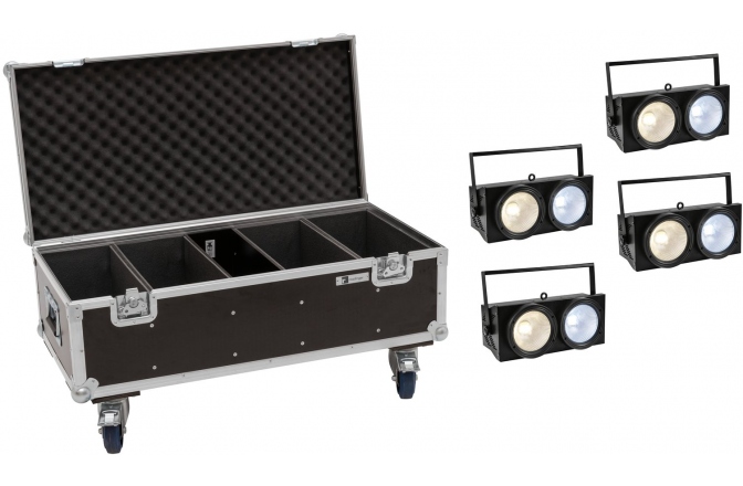 Set Blinder LED Eurolite 4x Audience Blinder 2x100W LED + Case