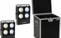 Set Blinder LED Eurolite Set 2x Audience Blinder 4x100W LED COB CW/WW + Case