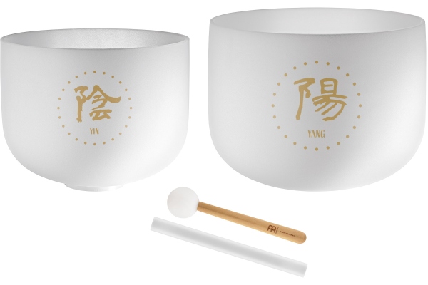 Sonic Energy 2-piece TCM Crystal Singing Bowl Yin & Yang Set
