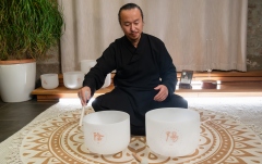 Set boluri sonice Meinl Sonic Energy 2-piece TCM Crystal Singing Bowl Yin & Yang Set