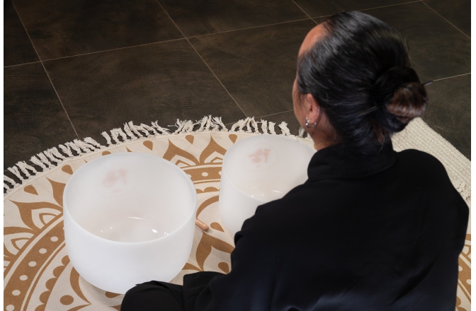 Set boluri sonice Meinl Sonic Energy 2-piece TCM Crystal Singing Bowl Yin & Yang Set