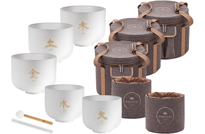 Set boluri sonice Meinl Sonic Energy 5-piece TCM Crystal Singing Bowl Elements Set